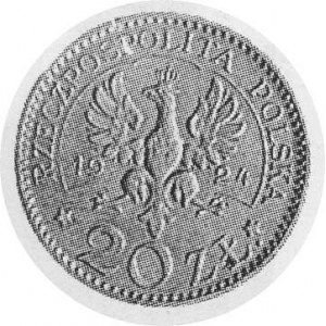 20 złotych 1924, wybita w brązie, nakład 120 szt. 6,3 g...