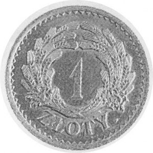 1 złoty 1928, nikiel, Aw: Orzeł, w otoku napis, Rw: W w...