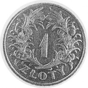 1 złoty 1929, nikiel, Aw: Orzeł i napis, Rw: 1 w wieńcu...