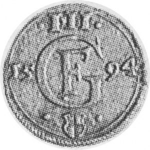 trzeciak 1594, Królewiec, Aw: Monogram, po bokach data ...