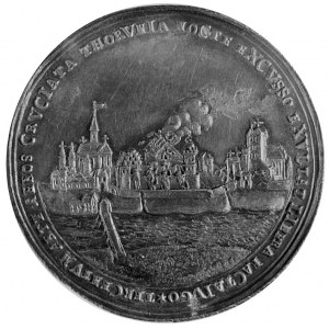 medal niesygnowany wybity w 1754 r. w Toruniu na pamiąt...
