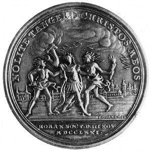 medal sygnowany I L Oexlein wybity w 1772 r. w Norymber...