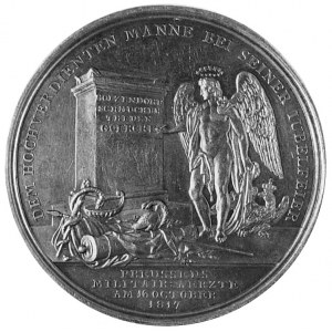 medal sygnowany Loos wybity w 1817 r. ku czci dr Johann...