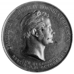 medal sygnowany C. PFEUFFER wybity w 1840 r. z okazji k...
