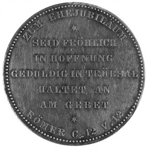 medal sygnowany E. WEIGAND SC, poświęcony jubileuszowi ...