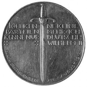 medal sygnowany L. CHR LAUER NUERNBERG, wybity w 1914 r...