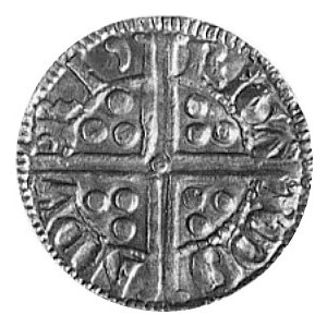 Henryk III (1216-1272), denar, Aw: Głowa na wprost i na...