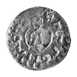 Konrad I (1061-1092), denar, Aw: Stojąca postać i napis...