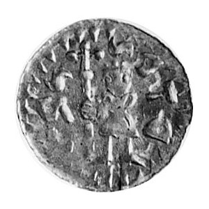 Konrad I (1061-1092), denar, Aw: Stojąca postać i napis...