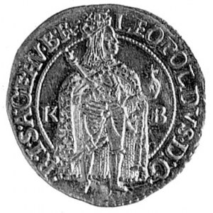 dukat 1661, Krzemnica, Aw: Stojący cesarz w zbroi, wokó...
