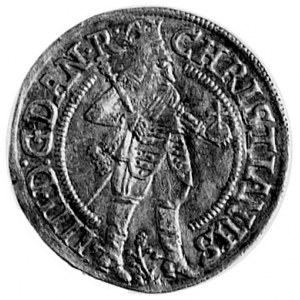 Christian IV (1588-1648), dukat 1644, Aw: Stojący król ...
