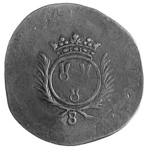 moneta oblężnicza miasta Tournai 1709, Aw: Napis poziom...