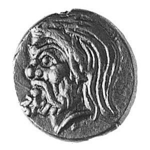 PANTIKAPEA, AE-17 (IV w. p.n.e), Aw: Głowa Pana w lewo,...