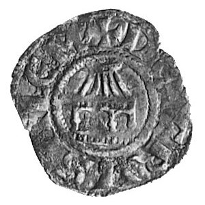 Jerozolima, Amalrich I (1162-1173), denar, Aw: Krzyż, w...