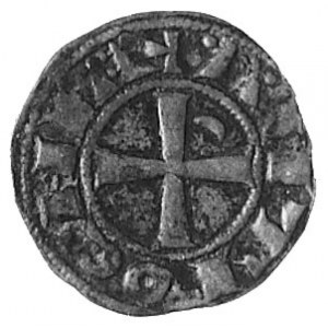 Antiochia, Bohemund III (1162-1201), denar, Aw: Popiers...