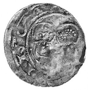 Henryk IV, denar, Aw: Głowa cesarza w koronie na wprost...