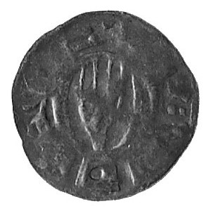 denar XII lub XIII w., Aw: Krzyż i nieczytelny napis, R...