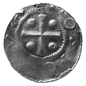 Otto III 983-1002, Aw: Krzyż i 4 kulki w polach, napis ...