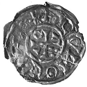 król Henryk II 1002-1009, denar, Aw: Kapliczka, poziomo...