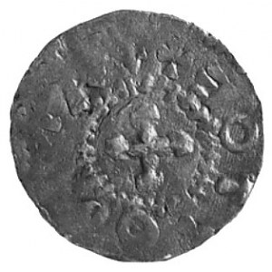 król Otto III, denar, Aw: Krzyż równoramienny i napis O...