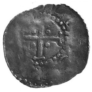 król Henryk II, hrabia Berthold, denar bity w latach 10...