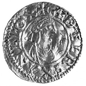 Etelred II, denar-naśladownictwo, Aw: Popiersie w prawo...