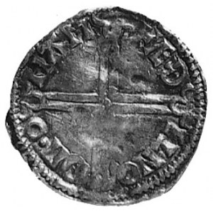 Etelred II, denar-naśladownictwo, Aw: Popiersie w lewo ...