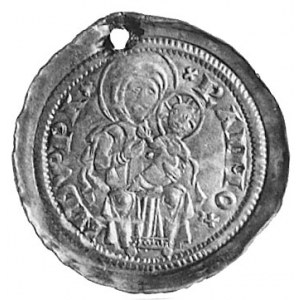 Rajmund 1273-1299, denar, Aw: Matka Boska z dzieciątkie...