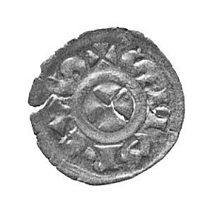 Orio Malipiero 1178-1182, denar, Aw: Mały krzyż i napis...