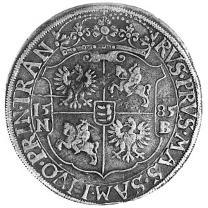 talar 1585, Nagybanya, Aw: Popiersie i napis, Rw: Tarcz...