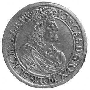 ort 1660, Gdańsk, Aw: Popiersie i napis, Rw: Herb Gdańs...