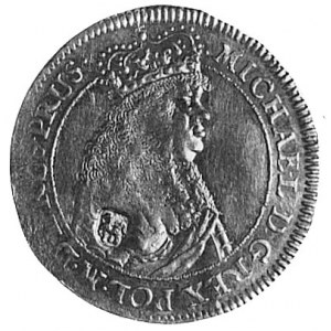 dukat 1670, Gdańsk, Aw: Popiersie i napis, Rw: Herb Gda...