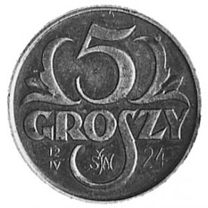5 groszy 1923, Aw: j.w., Rw: Na rysunku monety obiegowe...
