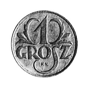 1 grosz 1923, jak moneta obiegowa, na rewersie litery K...