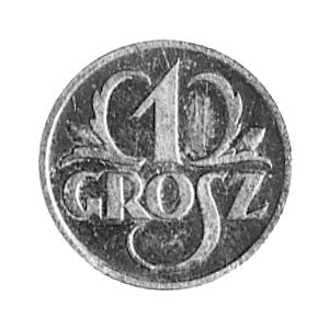 1 grosz 1927, jak moneta obiegowa, nakład 100 sztuk, sr...
