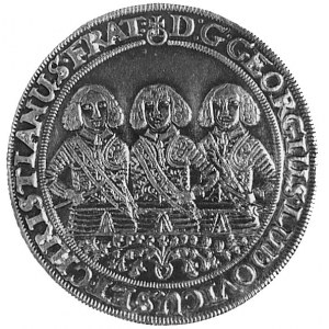 półtalar 1656, Brzeg, Aw: Popiersia Jerzego III Brzeski...