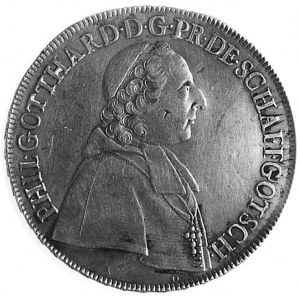 talar 1770, Nysa, Aw: Popiersie Filipa Gotharda Schaffg...
