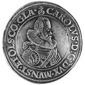 talar 1611, Złoty Stok, Aw: Popiersie Karola II i napis...