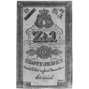 1 złoty 1831, podpis: Łubieński, Nr 469 004, Pick 22