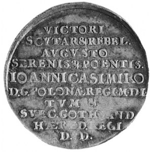 medal nie sygnowany, wybity w 1651 r. na pamiątkę zwyci...