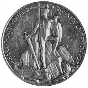 medal b.d., sygnowany LAUER, poświęcony generałowi-pułk...