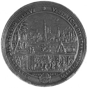 medal sygnowany J.W. Höckner, wybity w 1733 r., upamięt...