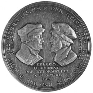 medal sygnowany LOOS, wybity w 1817 r. (Prusy), Aw: Pop...