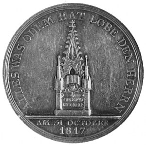 medal sygnowany LOOS, wybity w 1817 r. (Prusy), Aw: Pop...