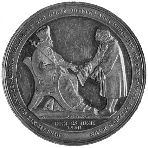 medal sygnowany KRUGER, wybity w 1830 r. (Saksonia), Aw...