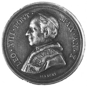 medal sygnowany BIANCHI, wybity w 1888 r. z okazji 10. ...