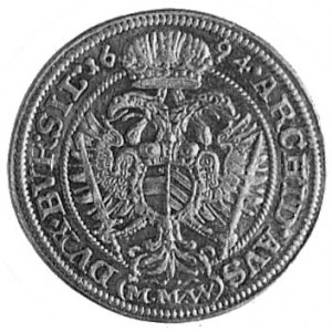 dukat 1694, Wrocław, Aw: Popiersie i napis, Rw: Orzeł H...