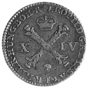 XIV liardów 1792, Bruksela, Aw: Krzyż Burgundzki, Rw: O...