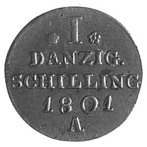 1 szyling 1801 A, Gdańsk, Aw: Monogram pod koroną, Rw: ...