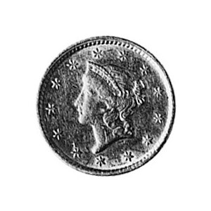 dolar 1853, Filadelfia, Aw: Głowa Wolności w lewo i wok...